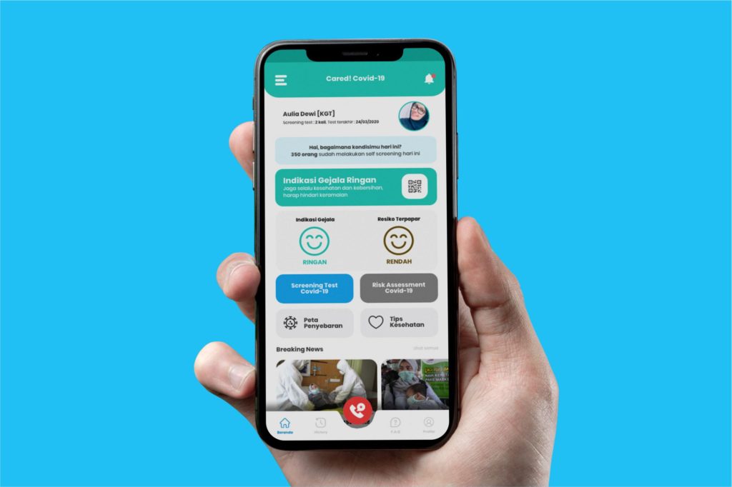 Cared+, Aplikasi Konfirmasi Diri dan Monitoring Indikasi Gejala Covid-19 Secara Swasembada dalam Klaster Masyarakat 1